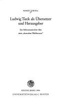 Front cover of Ludwig Tieck als Übersetzer und Herausgeber by Marek Zybura