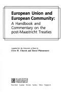 Front cover of European Union and European Community by Clive H. Church
