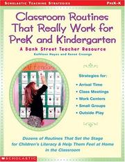 Front cover of Classroom routines that really work for preK and kindergarten by Kathleen Hayes