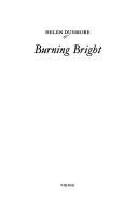 Cover of Burning bright by Helen Dunmore