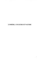 Front cover of Lumière, couleurs et nature by Maurice Élie
