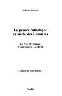 Front cover of La pensée catholique au siècle des Lumières by Isabelle Mourral