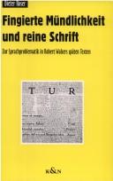 Front cover of Fingierte Mündlichkeit und reine Schrift by Roser, Dieter.