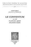 Cover of Le Conventum (vers 1030) by George Beech