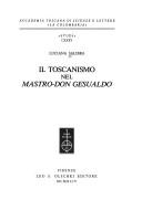 Front cover of Il toscanismo nel Mastro-Don Gesualdo by Luciana Salibra