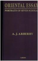 Cover of Oriental essays by Arthur John Arberry