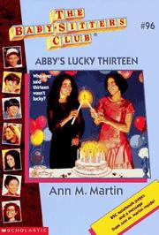 Cover of Abby's Lucky Thirteen by Ann M. Martin