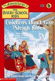 Front cover of Unicorns Don't Give Sleigh Rides by Debbie Dadey