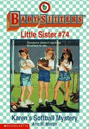 Front cover of Karen's Softball Mystery by Ann M. Martin