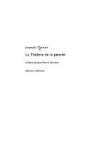 Cover of Le théâtre de la pensée by Joseph Danan
