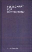 Front cover of Festschrift für Dieter Farny by Dieter Farny