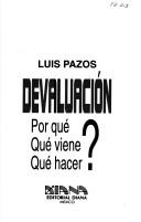 Cover of Devaluación by Pazos, Luis