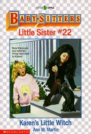 Front cover of Karen's little witch. by Ann M. Martin