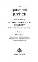 Cover of The quest for justice by M. M. Corbett