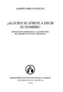 Front cover of Alguien se atreve a decir su nombre? by Alberto Mira Nouselles