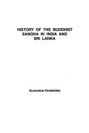 Front cover of History of the Buddhist Sangha in India and Sri Lanka by Gunaratne Panabokke