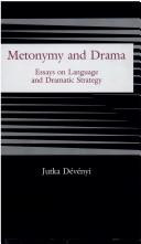 Front cover of Metonymy anddrama by Jutka Dévényi