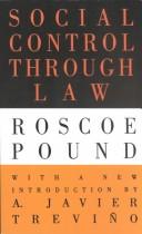 Cover of Social control through law by Roscoe Pound