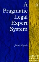 Front cover of A pragmatic legal expert system by Popple, James
