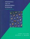 Cover of Statistics for the behavioral sciences by James Jaccard