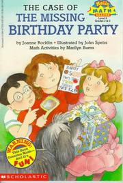 Front cover of The case of the missing birthday party by Joanne Rocklin