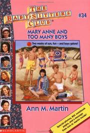 Front cover of Mary Anne and Too Many Boys by Ann M. Martin