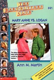 Front cover of Mary Anne vs. Logan. (Baby-Sitters Club no.041) by Ann M. Martin