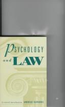 Cover of Psychology and law by Andreas Kapardis