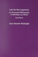 Cover of Law for the layperson by Jean Sinclair McKnight