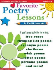 Front cover of Favorite Poetry Lessons (Grades 4-8) by Paul Janeczko