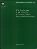 Front cover of Who benefits from public education spending in Malawi? by Florencia Castro-Leal