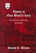 Front cover of Rhyme in Gace Brulé's lyric by Susan E. Bécam