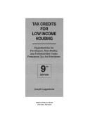Cover of Tax credits for low income housing by Joseph Guggenheim