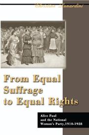 Front cover of From equal suffrage to equal rights by Christine A. Lunardini