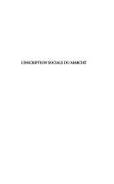 Front cover of L'inscription sociale du marché by Annie Jacob