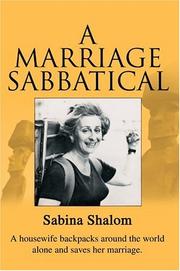 Front cover of A marriage sabbatical by Sabina Shalom