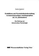 Cover of Erzählform und Persönlichkeitsdarstellung in deutschsprachigen Autobiographien des 16. Jahrhunderts by Stephan Pastenaci
