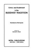 Cover of Crime and punishment in the Buddhist tradition by Nandasēna Ratnapāla
