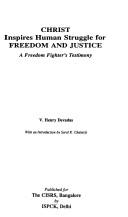 Front cover of Christ inspires human struggle for freedom and justice by V. Henry Devadas