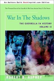 Cover of War in the Shadows by Robert B. (Robert Brown) Asprey