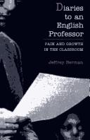 Front cover of Diaries to an English professor by Jeffrey Berman