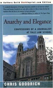 Cover of Anarchy & Elegance by Chris Goodrich