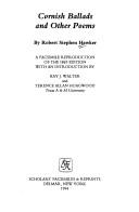 Front cover of Cornish ballads & other poems by Robert Stephen Hawker