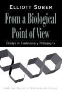 Front cover of From a biological point of view by Elliott Sober