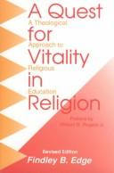 Front cover of A quest for vitality in religion by Findley B. Edge