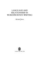 Front cover of Language and relationship in Wordsworth's writing by Baron, Michael