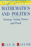 Front cover of Mathematics and politics by Alan D. Taylor