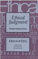 Cover of Ethical judgment by Abraham Edel