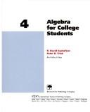 Cover of Algebra for college students by R. David Gustafson