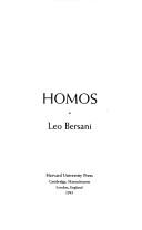 Cover of Homos by Leo Bersani